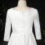 Classic Elegant Ivory Plus Size Wedding Dresses 2020 A-Line / Princess V-Neck Floor-Length / Long Lace Satin Long Sleeve Checked Embroidered Solid Color Wedding