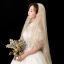 Sparkly Bling Bling Champagne Korte Brudeslør 2019 Tyll Glitter Paljetter Bryllup Tilbehør