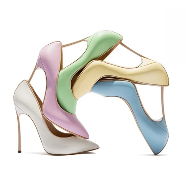 Fine 2017 Hvit Casual PU Vår Sommer Høst Vinter Høyhælte Stiletthæler Pumps