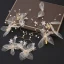 Flower Fairy Cinderella White Earrings Headpieces 2019 Butterfly Flower Wedding Prom Evening Party Handmade  Accessories
