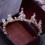 Chic / Beautiful Candy Pink Bridal Jewelry 2017 Metal Beading Crystal Rhinestone Headpieces Wedding Prom Accessories