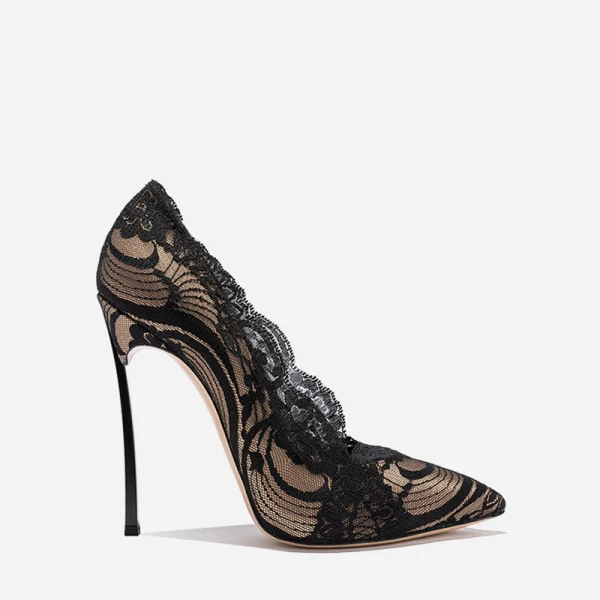 Schöne Weiß 2018 Hochzeit 10 cm / 4 inch Hochhackige Satin Mit Spitze Applikationen Spitzschuh Abend Ball Brautschuhe