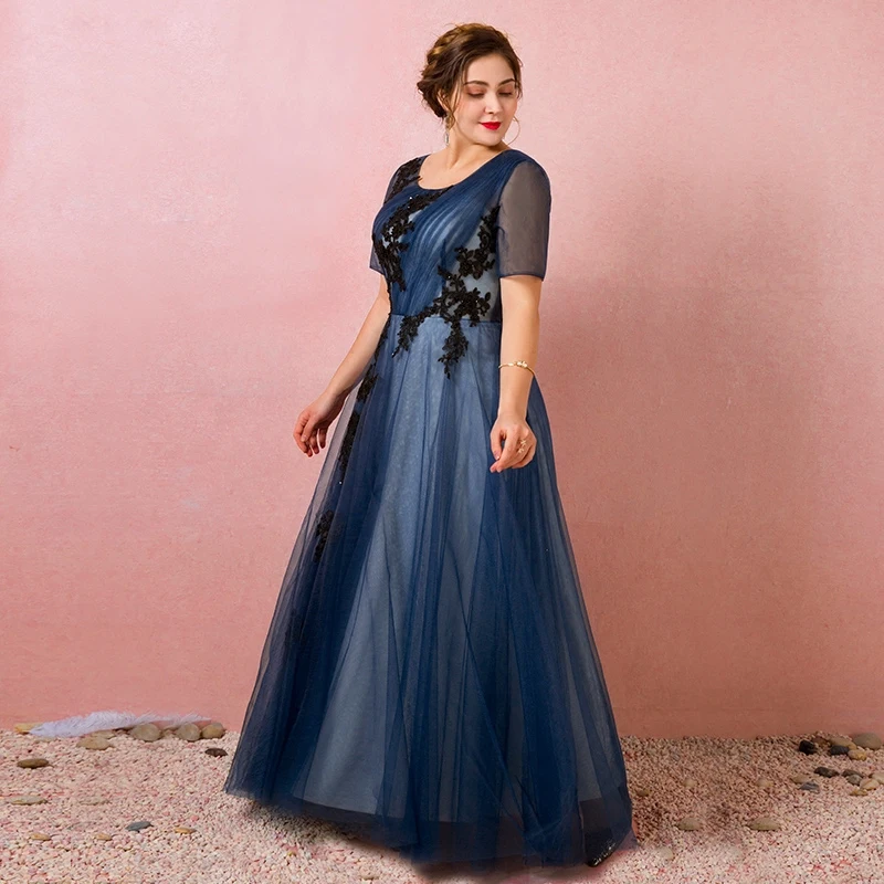 hydrofera blue wound dressing Dark Navy Plus Size Prom Dresses,Plus Size Prom Dress with Sleeves,PD00321, US20W / Royal Blue main image 0