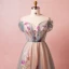 Flower Fairy Ocean Blue Plus Size Prom Dresses 2018 A-Line / Princess Tulle V-Neck Backless Printing Prom Spring Evening Party Evening Dresses