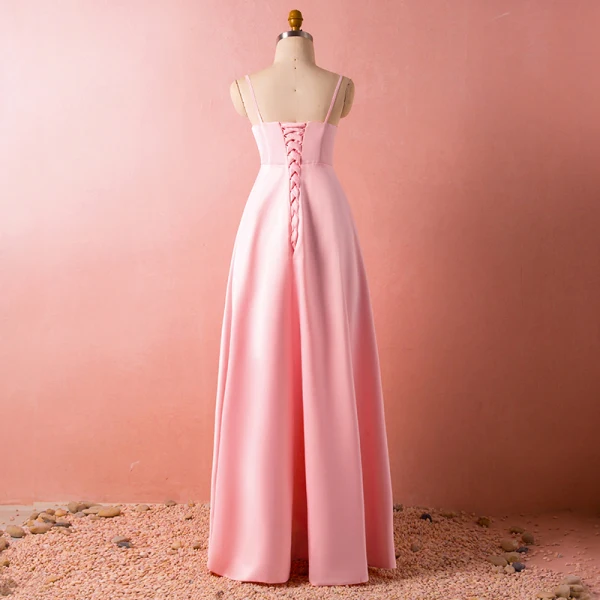 Chic / Beautiful Candy Pink Plus Size Evening Dresses 2018 A-Line / Princess With Shawl V-Neck Charmeuse Beading Crystal Evening Party Formal Dresses