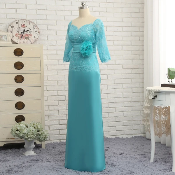 Classic Elegant Jade Green A-Line / Princess Mother Of The Bride Dresses 2019 Floor-Length / Long V-Neck Lace Organza Handmade Beading Sequins Appliques Backless Church Wedding Party Dresses