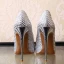 Elegant 2017 10 cm / 4 inch Black Silver Office Leather Silver Summer High Heels Stiletto Heels Pumps