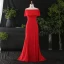 Simple Rouge Grande Taille Robe De Soirée 2020 Trompette / Sirène De l'épaule Fermeture éclair Couleur Unie Sans Manches Dos Nu Train De Balayage Soirée Robe De Ceremonie