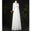 Classic Elegant Ivory Plus Size Wedding Dresses 2020 A-Line / Princess V-Neck Floor-Length / Long Lace Satin Long Sleeve Checked Embroidered Solid Color Wedding