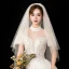 Scintillantes Bling Bling Champagne Voile De Mariée 2020 Courte Tulle Paillettes Mariage Accessorize