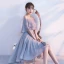 Glitter Argenté Robe De Cocktail 2017 De l'épaule Volants Asymétrique Robe De Ceremonie