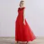 Affordable Bridesmaid Dresses 2017 A-Line / Princess Short Sleeve Backless Pearl Tulle Sash Floor-Length / Long Wedding Party Dresses