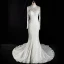 Vintage / Originale Ivoire Dentelle Robe De Mariée 2017 Trompette / Sirène Col Haut Manches Longues Dos Nu Laçage Tribunal Train
