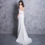 Classic Elegant White Evening Dresses  2018 Trumpet / Mermaid Halter Backless Evening Party Formal Dresses