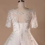 Luxe Ivoire 2018 Mariage Princesse V-Cou En Dentelle Tulle 1/2 Manches Perlage Appliques Dos Nu Été Robe De Mariée