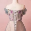 Flower Fairy Ocean Blue Plus Size Prom Dresses 2018 A-Line / Princess Tulle V-Neck Backless Printing Prom Spring Evening Party Evening Dresses