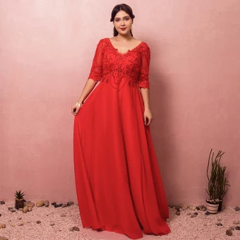 Luxury Gorgeous Red Plus Size Evening Dresses 2018 A Line Princess Lace Up V Neck Tulle Appliques Backless Beading Rhinestone Evening Party Prom Dresses
