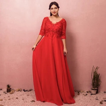 Luxe Rouge Grande Taille Robe De Soirée 2018 Princesse Lacer V Cou Tulle Appliques Dos Nu Perlage Faux Diamant Soirée Robe De Bal