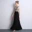 Modern / Fashion Black Evening Dresses  2018 A-Line / Princess U-Neck Beading Pierced Sequins Evening Party Formal Dresses