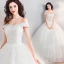 Scintillantes Bling Bling Blanche Longue Mariage 2018 Ciel étoilé Tulle Bustier Dos Nu Perlage Paillettes Robe Boule Robe De Mariée