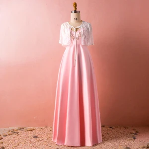 Chic Belle Rose Bonbon Grande Taille Robe De Soirée 2018 Princesse Avec Châle V Cou Charmeuse Perlage Cristal Soirée Robe De Ceremonie