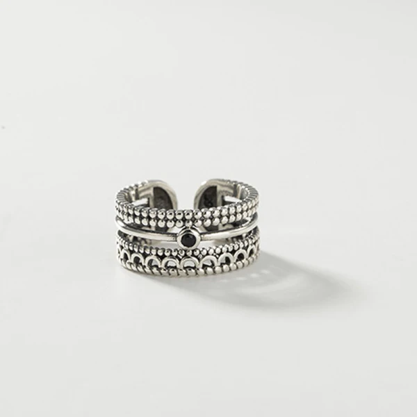 Unique Argenté Fait main Espérer Chanceux Foi Bague Argent sterling Anneaux Club de carnaval 2019 Accessorize