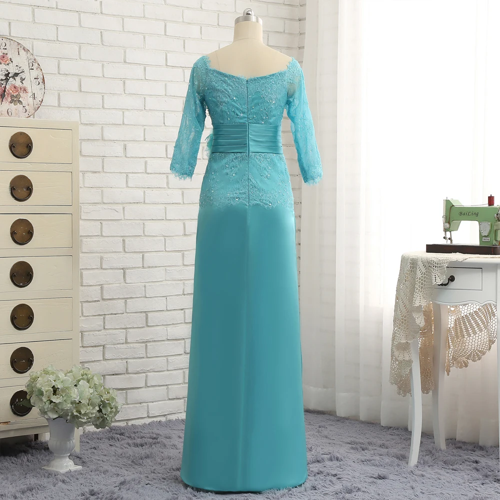 Classic Elegant Jade Green A-Line Princess Mother Of The Bride Dresses 2019 Floor-Length