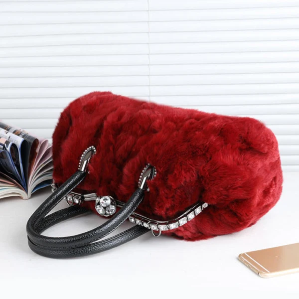 Luxury / Gorgeous Burgundy Clutch Bags Beading Rhinestone Evening Party Accessories 2019