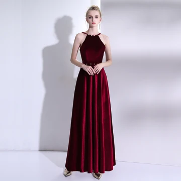 Piękne Czerwone Sukienki Wieczorowe 2017 Princessa Wysokiej Szyi Bez Pleców Frezowanie Rhinestone Wieczorowe Sukienki Wizytowe