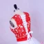Stunning 2 Piece Red White Wedding Dresses 2017 Scoop Neck Strapless Sleeveless Ruffle Flower Ball Gown Chapel Train