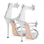 Modern / Fashion Silver 10 cm 2018 High Heels Star Zipper Ankle Strap Beading Rhinestone Sandals Open / Peep Toe Stiletto Heels Evening Party Hall