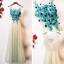 Chic / Beautiful Floor-Length / Long Pool Blue Evening Dresses  2018 A-Line / Princess Tulle U-Neck Lace-up Appliques Backless Evening Party Formal Dresses