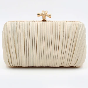 Schlicht Champagner Clutch Tasche Gestreift Velour Cocktail Abend Brautaccessoires 2019