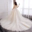 Charmant Sexy Blanche Robe Boule Grande Taille Robe De Mariée 2019 Dentelle Appliques Dos Nu Tulle Bustier Chapel Train Mariage