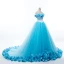 Stunning Candy Pink Flower Wedding Dresses 2017 V-Neck Off-The-Shoulder Ruffle Tulle Ball Gown Prom Dresses Chapel Train