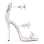 Modern / Fashion Silver 10 cm 2018 High Heels Star Zipper Ankle Strap Beading Rhinestone Sandals Open / Peep Toe Stiletto Heels Evening Party Hall