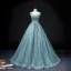 Chic / Beautiful Jade Green Beading Pearl Sequins Prom Dresses 2022 Ball Gown V-Neck Sleeveless Backless Floor-Length / Long Prom Formal Dresses