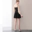 Modern / Fashion Black Short Graduation Dresses 2018 A-Line / Princess Spaghetti Straps Backless Charmeuse Homecoming Formal Dresses