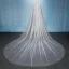 Sparkly Bling Bling White Cathedral Train Wedding Beading Sequins Tulle Wedding Veils 2018