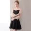 Modern / Fashion Black Short Graduation Dresses 2018 A-Line / Princess Spaghetti Straps Backless Charmeuse Homecoming Formal Dresses
