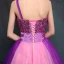Schöne Violett Ballkleider 2017 Ballkleid One-Shoulder Tülle Applikationen Rückenfreies Perlenstickerei Pailletten Ball Festliche Kleider