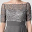Schöne Grau Brautmutterkleider 2020 A Linie Lange Kurze Ärmel Applikationen Stickerei Strass Bandeau Abend Hochzeit Kleider Für Hochzeit