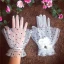 Flower Fairy White Bridal Gloves 2020 Beading Pearl Tulle Prom Bridal Wedding Accessories