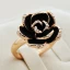 Unique Noire Faux Diamant Fleur Bague Alliage Soirée Anneaux 2019 Accessorize