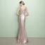 Schöne Glitzernden Pearl Rosa Abendkleider 2017 Mermaid V-Ausschnitt Gestreift Rückenfreies Pailletten Polyester Abend Festliche Kleider