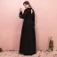 Amazing / Unique Black Plus Size Evening Dresses  2018 A-Line / Princess Long Sleeve Tulle V-Neck Lace-up Backless Evening Party Prom Dresses