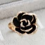 Unique Noire Faux Diamant Fleur Bague Alliage Soirée Anneaux 2019 Accessorize