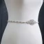 Schöne Ivory / Creme Hochzeit Schärpen 2020 Satin Metall Perlenstickerei Kristall Strass Ball Abend Brautaccessoires