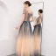 Sparkly Bling Bling Multi-Colors Floor-Length / Long Evening Dresses  2018 A-Line / Princess V-Neck Tulle Backless Beading Sequins Evening Party Formal Dresses
