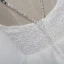Chic / Beautiful White Wedding Dresses 2017 A-Line / Princess U-Neck Lace Appliques Beading Pierced Wedding Prom Dresses